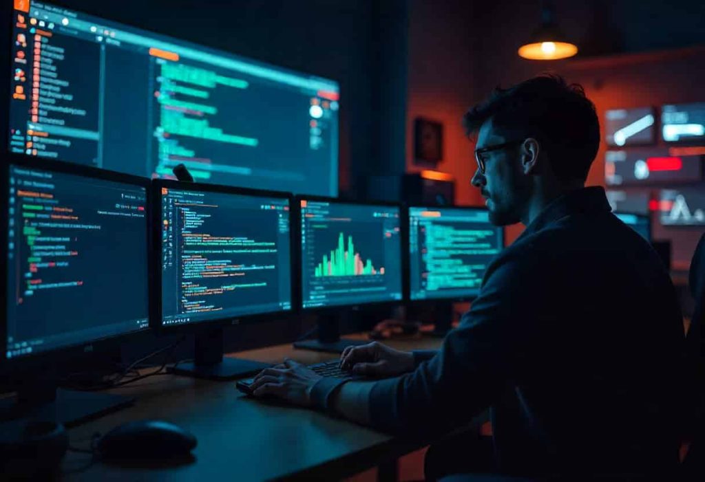 Ethical hacking lab environment showing penetratin testing tools and live vulnerability assessement