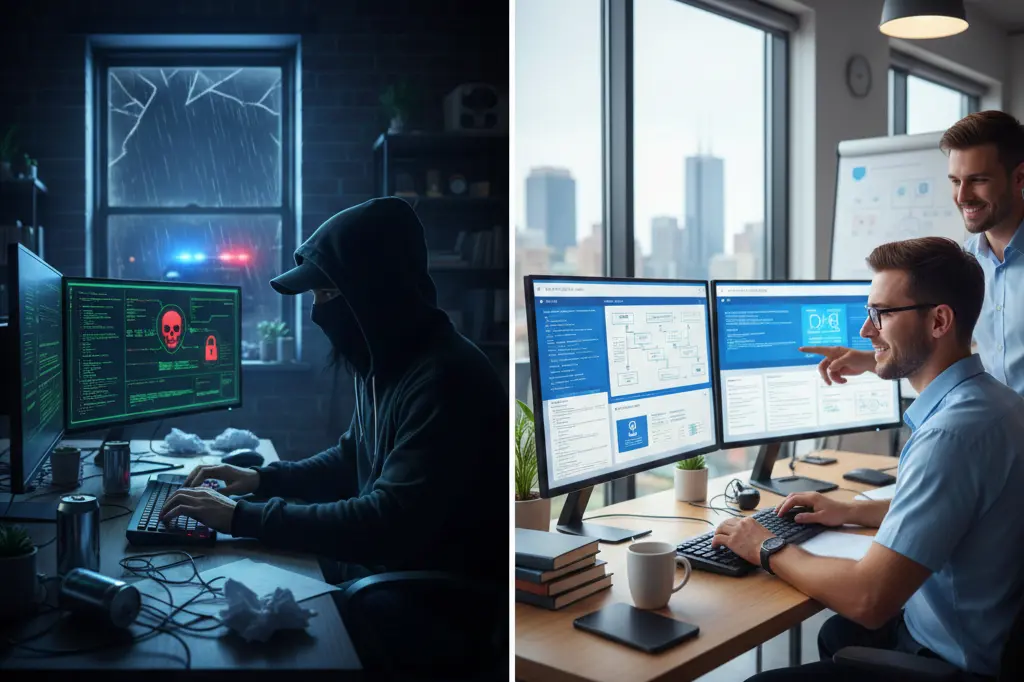 Difference between malicious hacking and ethical hacking training course approach