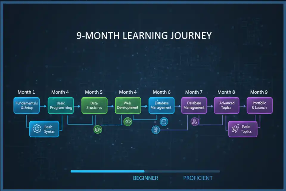 beginner cyber security course roadmap timeline with training phases