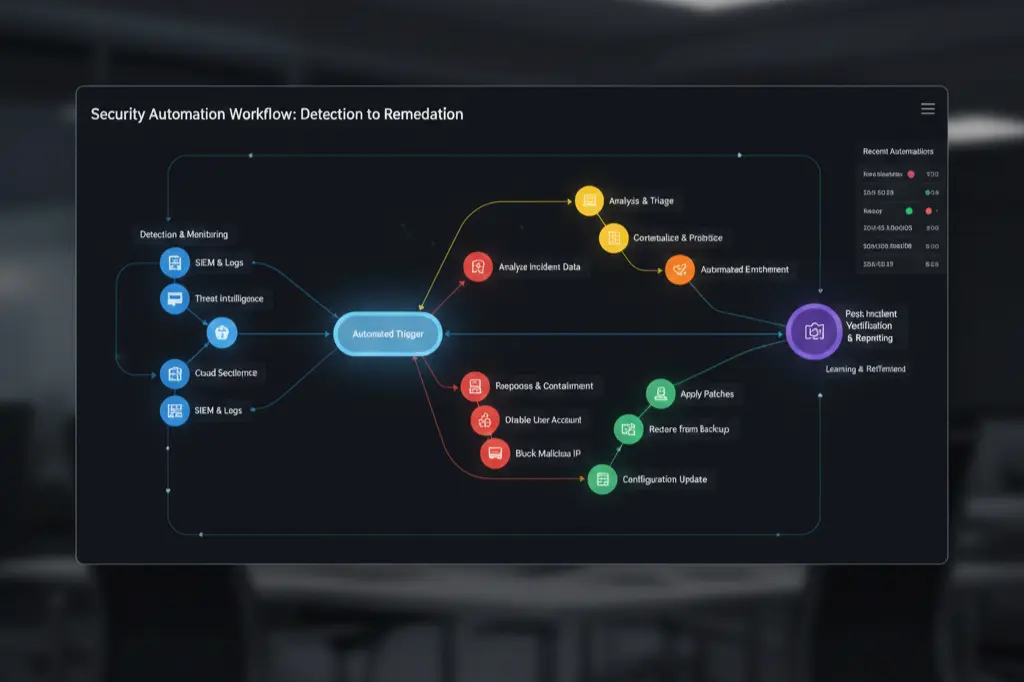 Cloud security automation tools workflow in training program