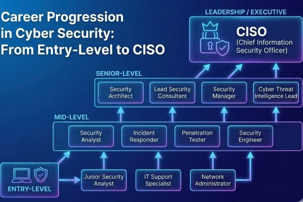 Career paths after cyber security training from beginner to leadership roles