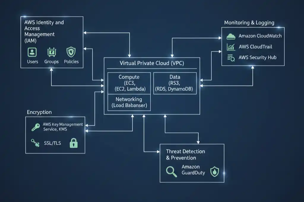 AWS cloud security essentials including IAM and compliance framework