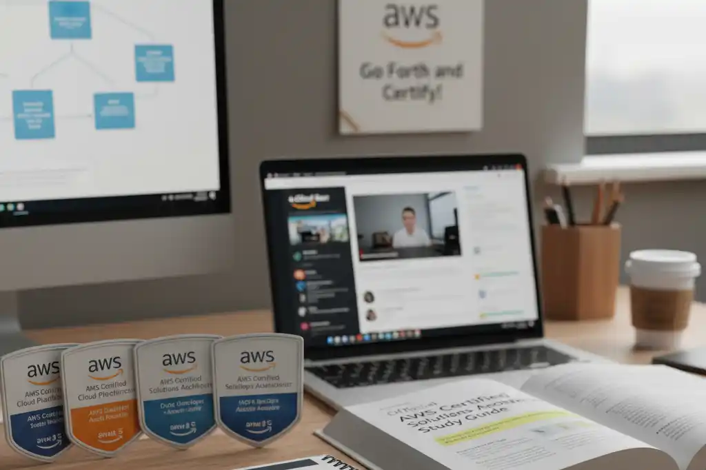 AWS cloud certification courses including Cloud Practitioner and Solutions Architect