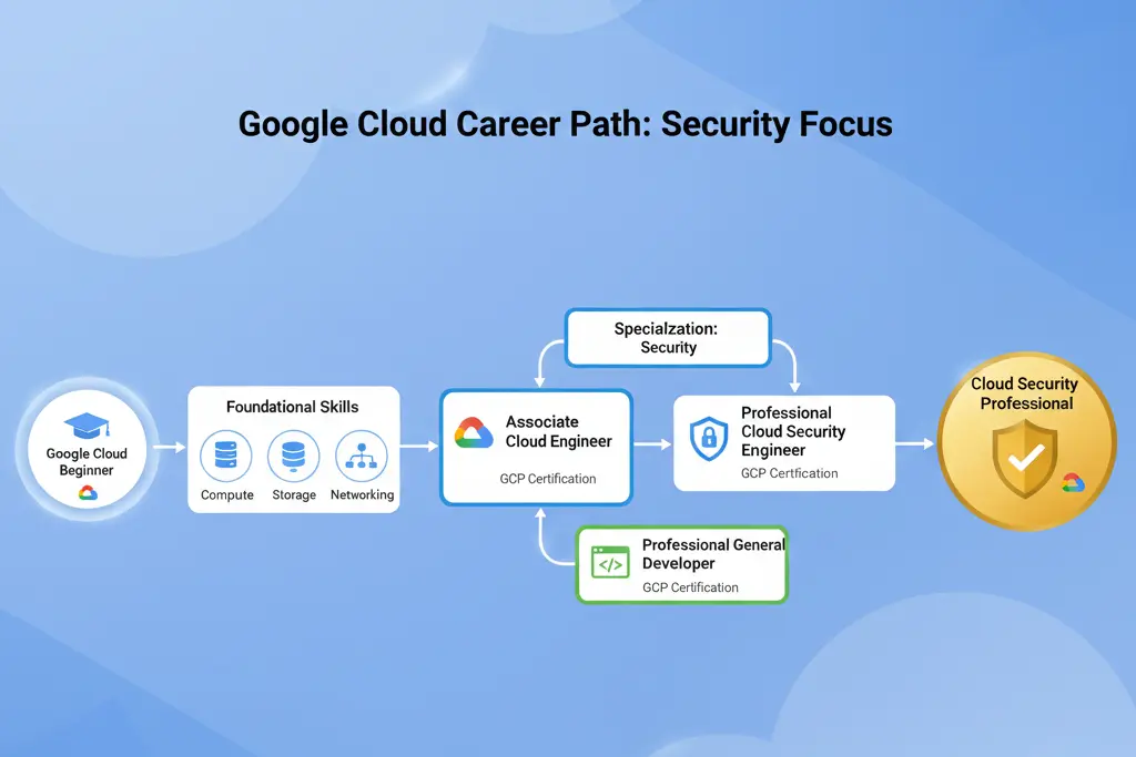 Google Cloud course career path from beginner to security expert